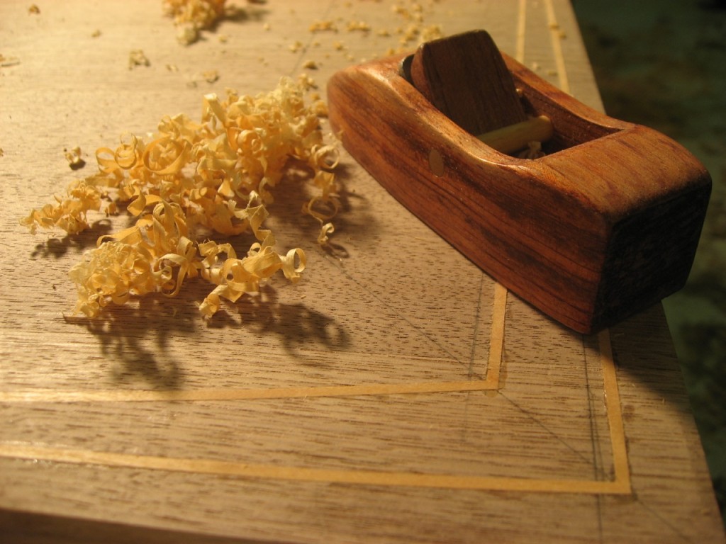 Using a Hock Block Plane to Clean Inlay