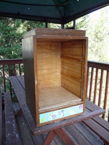 The basis of our Little Free Library.