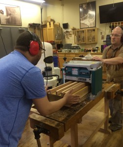 Taper Jig with Tage Frid and Sam Maloof watching us work.