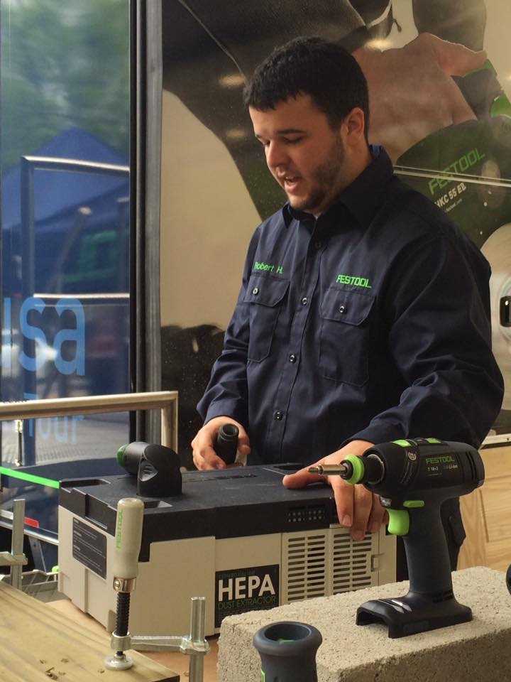 Robert Hatfield discussing the new Festool CT SYS HEPA Systainer Dust Extractor