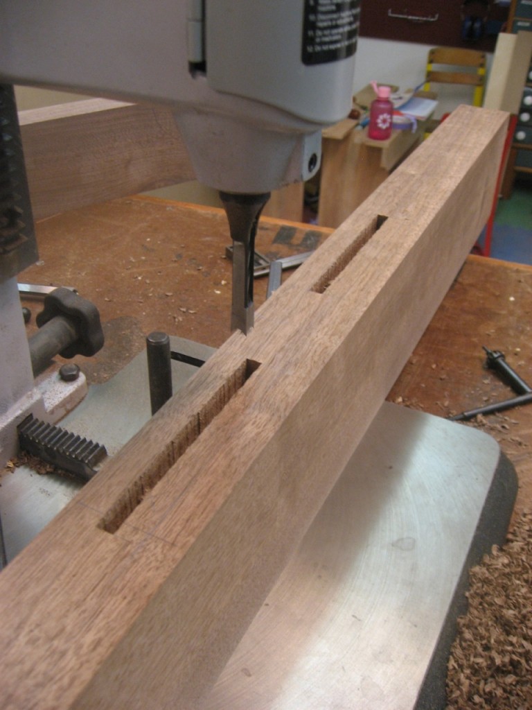 First wall of the wide mortise.