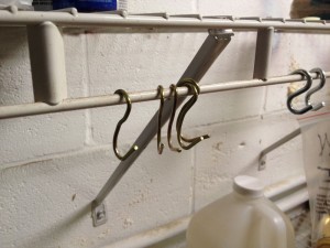 Because the metal is soft, I was able to shape it into these hangers.